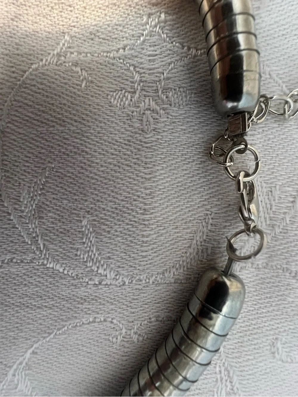 Carol For Eva Graham Necklace Silver Tone Chunky Braided Rope Spherical Accent